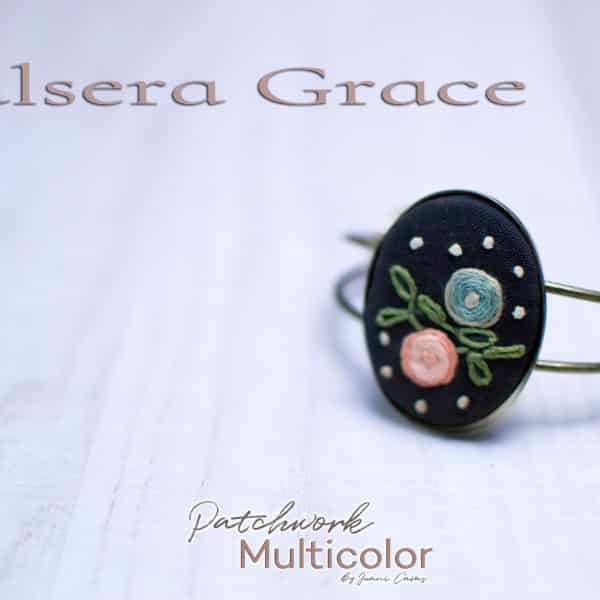 Pulsera bordada Grace Patchwork Multicolor