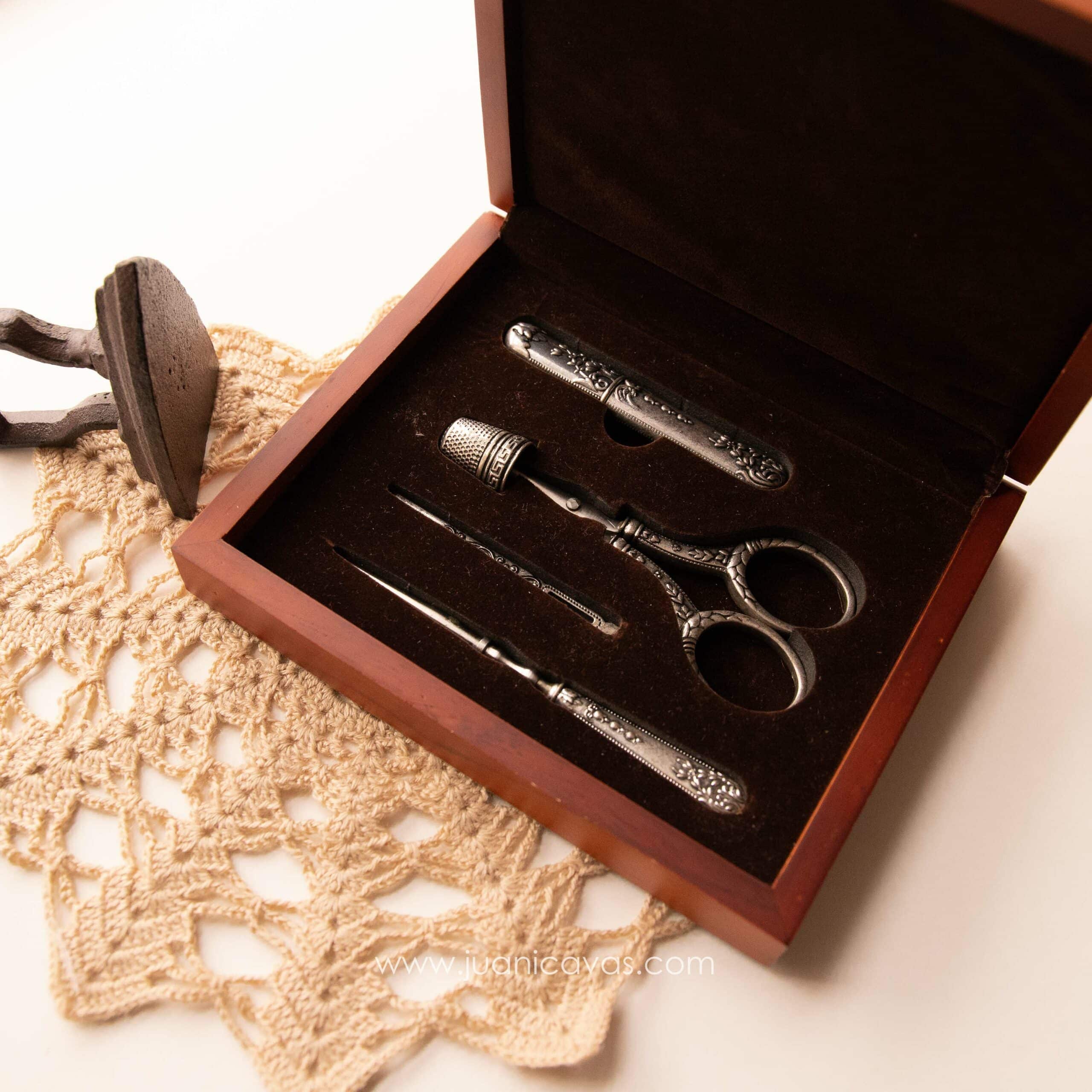 Caja de s de dedal de costura en relieve con dedal estilo europeo acolchado  sanía puntada Vintage co Hugo costura