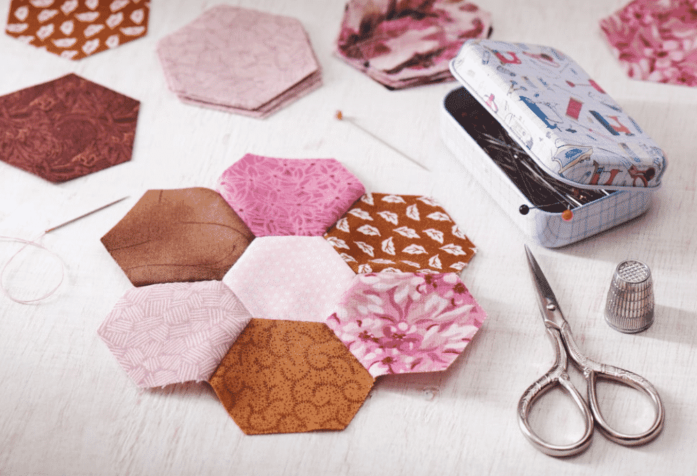 tutorial flores de patchwork paso a paso